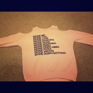 Light pink off the shoulder girls forever 21 shirt